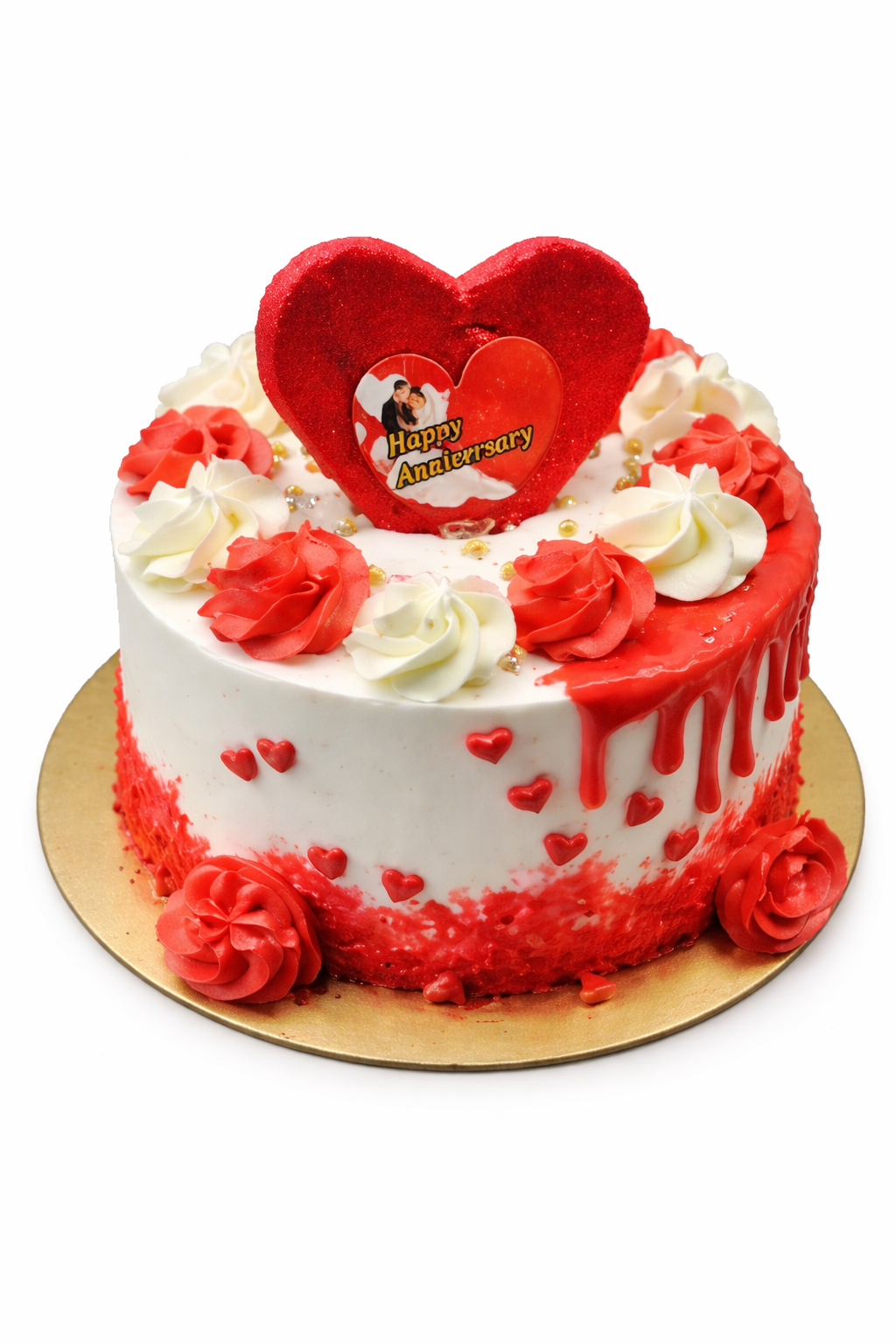 Red Heart Anniversary Cream