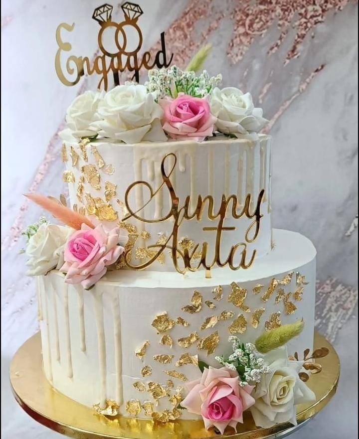 Elegant Engagement Floral Tier